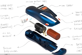 design electric shavers, beard trimmers and grooming products 3d cad