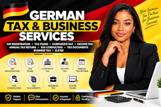 do german business tax filing, vat registration, corporate tax and elster filing