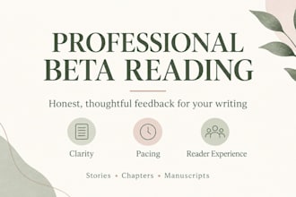 beta read your story and provide detailed feedback