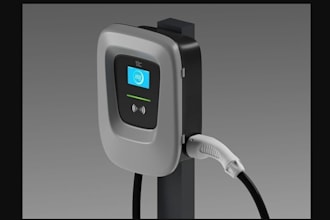 design a custom ev wallbox charger enclosure 3d cad ready for manufacturing