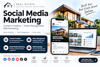 do real estate social media marketing content creation video management b2b mark