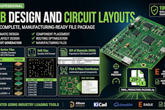 create pcb gerber, bom, drill files, pick place and production ready files