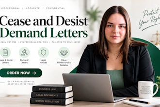 prepare cease and desist letter demand letter, legal notice, as a lawyer