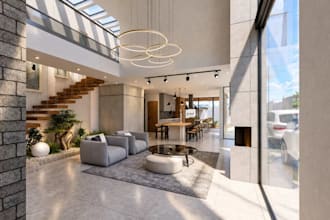 render photorealistic 360 panorama walkthrough 3d virtual interior tours for VR