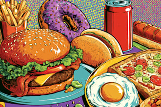 food pop art of your food pop art