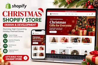 design christmas shopify store christmas website holiday store