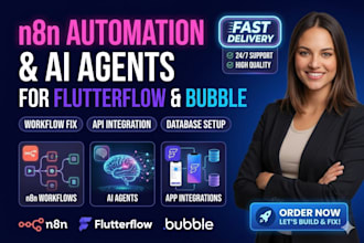setup n8n automation n8n workflow automation ai agent flutterflow bubble