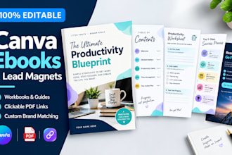 design editable canva ebook templates or lead magnet layout