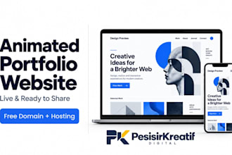 build a custom animated portfolio website, live hosted and ready to share