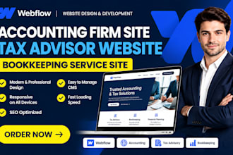 design webflow accounting firm site tax advisor website bookkeeping service site