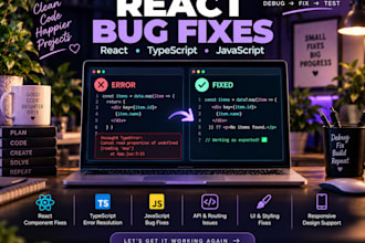 fix bugs and errors in your react typescript application