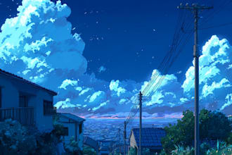 draw anime background art illustration for vtuber stream