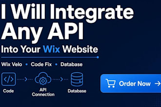 integrate third party api into wix website database fix wix code, and wix velo