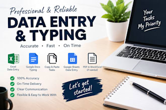 do data entry, typing and copy paste tasks