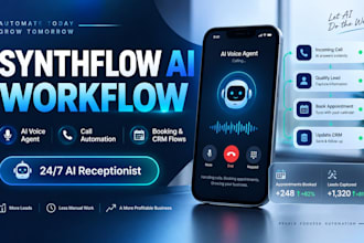 build synthflow ai voice agent, ai receptionist and appointment booking