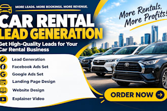 hot car rental leads car dealership landing page car rental website