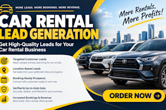 hot car rental leads car dealership lead design car rental landing page