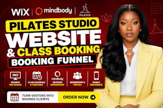 build a pilates studio website on wix fitness gym appointment booking funnel