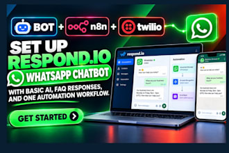 setup respond io whatsapp ai chatbot CRM automation and twilio integration