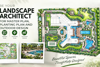 be your landscape architect for master plan, planting plan and outdoor design