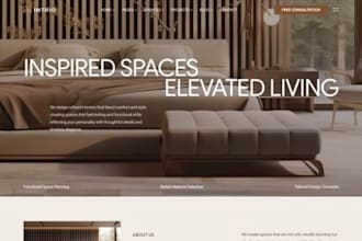 design wix interior designer website home styling decor portfolio website
