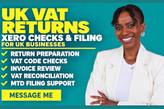 prepare UK vat returns in xero and reconcile transactions for accurate reporting