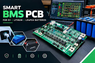 design smart bms pcb for ev, lithium and lifepo4 batteries