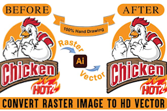 do vector tracing service jpg to vector, png to vector and redraw blurry logo