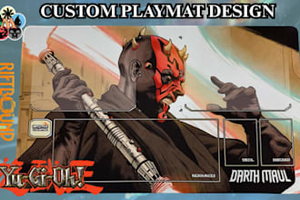 design custom tcg playmat, anime playmat, mtg, pokemon and yugioh