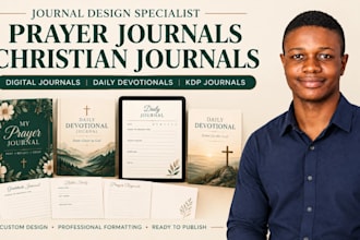 do prayer journal design, christian journals, devotionals and KDP journals