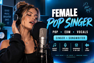 be your female pop singer, edm vocalist, female vocalist and songwriter