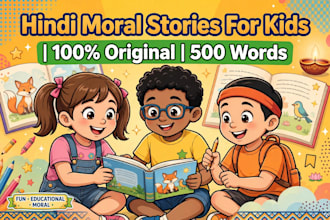write original hindi moral story for kids and youtube script