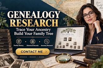 do genealogy research, trace ancestry and build your family tree