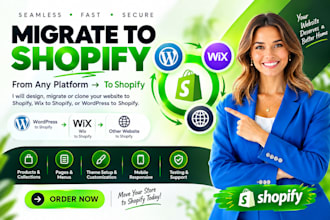migrate your website to shopify or wordpress wix to shopify migrate to shopify