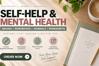 design self help ebooks mental health fitness workbook self help journal