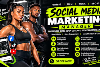 be your fitness gym, fitness yoga coaches sport social media marketing manager