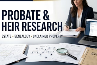 do probate, heir, estate and unclaimed property research