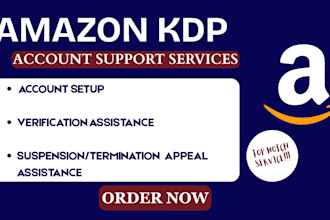 help with KDP account setup, verification termination and suspension issues