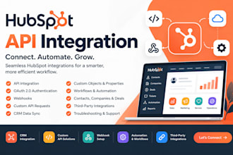 do hubspot API integration, CRM automation, webhooks and custom API