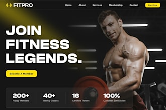 design wix gym website fitness center personal training service website