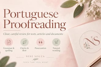 proofread and improve your text in portuguese