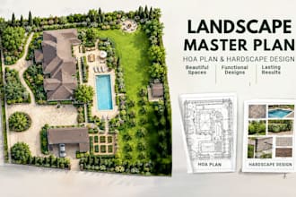design a professional landscape master plan, hoa plan and hardscape design