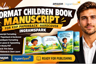 children manuscript formatting kdp paperback hardcover ingram spark publishing