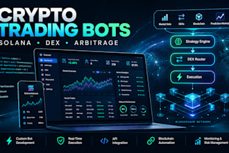 build a crypto arbitrage bot, dex trading bot, solana and polymarket bot