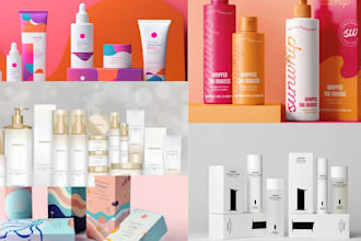 design cosmetic skincare beauty packaging product labels bottle label design