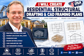 create missouri residential structural drafting and framing cad plans