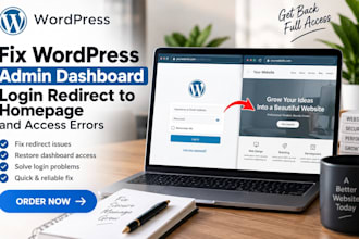 fix wordpress admin dashboard login redirect to homepage and access errors