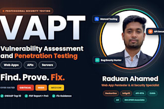 do vapt vulnerability testing for web app and enterprise network