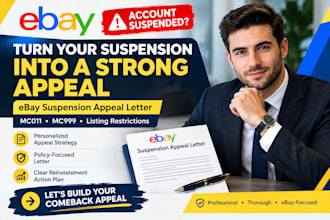 write ebay suspension appeal letter for reinstatement, mc011 and mc999
