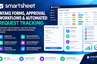 smartsheet intake forms, approval workflows and automated request tracking